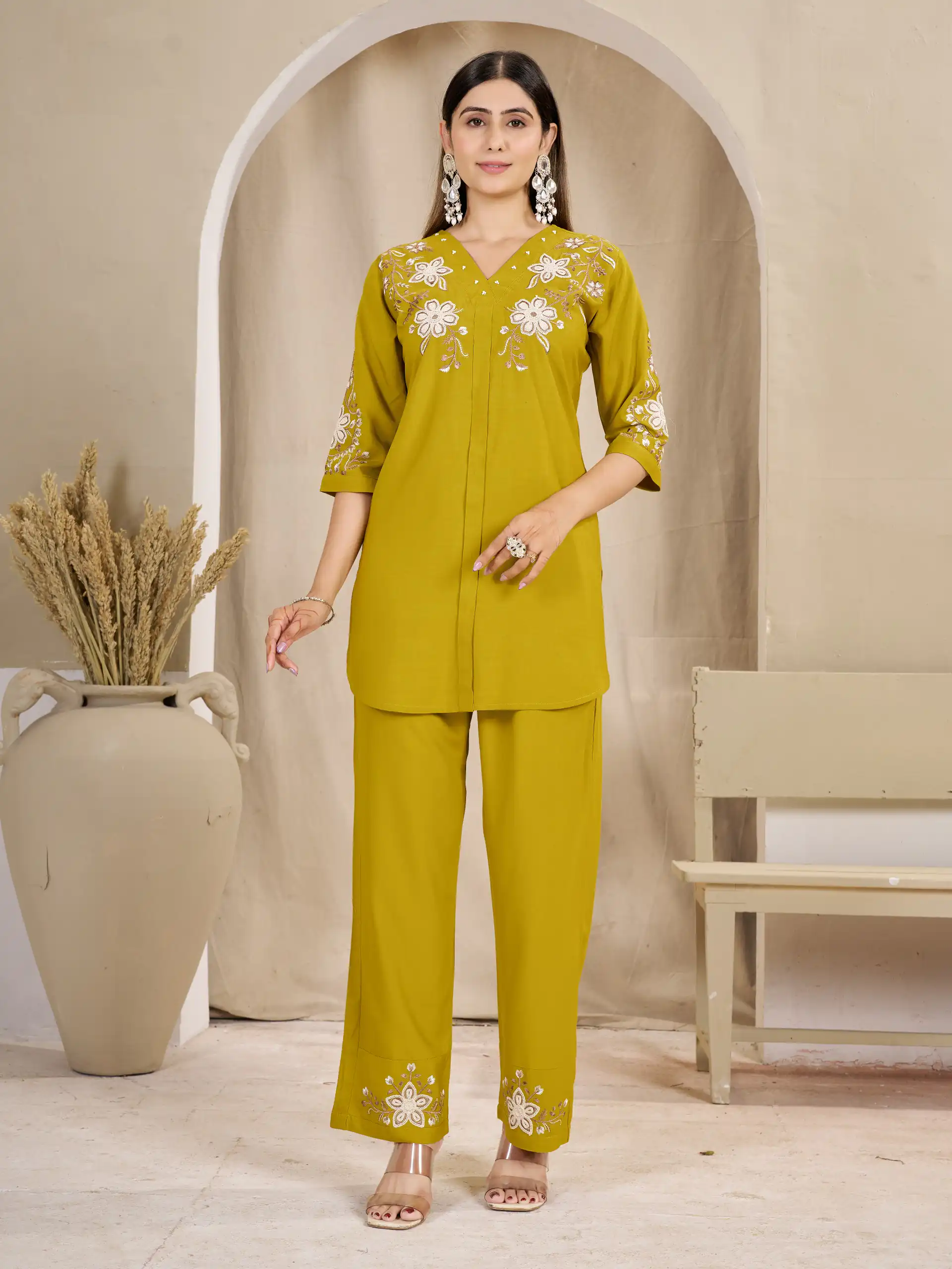 DIVA 169 Mustered Colour Rayon Cotton Kurti with Embroidery Work. Introductory Price ₹1999. Delivery 4-6 Working Days. Shop now. | Kurti, Bollywood Kurti, Creative Kurtis, Designer Kurti, Party Wear Kurti, Selfie Kurti