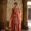 WW 1280 Peach Fendy Silk Salwar Suitwith Embroidery Work & Lace Work. Now at just ₹2449. Delivery 4-6 Working Days. Shop now. | Jump Suits, Salwar suit, Casual Suits, Creative suits, Designer Suits, Palazzo Suits, Party Wear Suits, Patiala Suits, Straight Suits