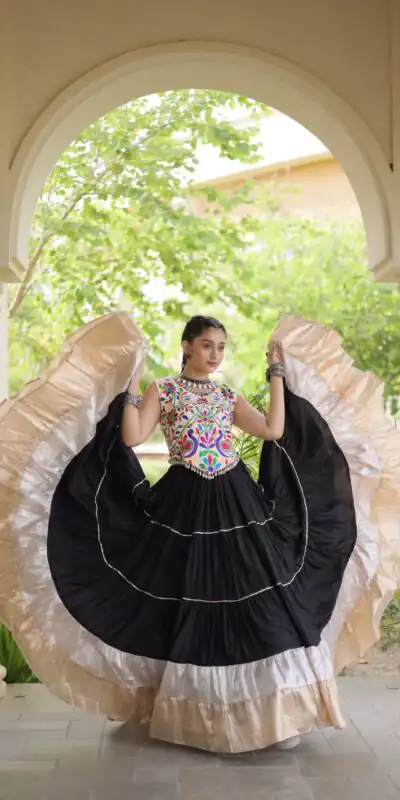 KA 5071 Black Rayon Embroidery Work & Cowrie Work Lehenga Choli . Grab it for ₹2849. Delivery 4-6 Working Days. Shop now. | Lehenga, Bollywood Lehenga, Creative Lehenga, Designer Lehenga, Embroidered Lehenga, Party Wear Lehenga