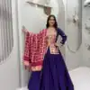 Ram 190 Purple Chinon silk Lehenga Choli with Sequins Work & Embroidery Work. Now at just ₹2749. Delivery 4-6 Working Days. Shop now. | Lehenga, Bollywood Lehenga, Creative Lehenga, Designer Lehenga, Embroidered Lehenga, Party Wear Lehenga