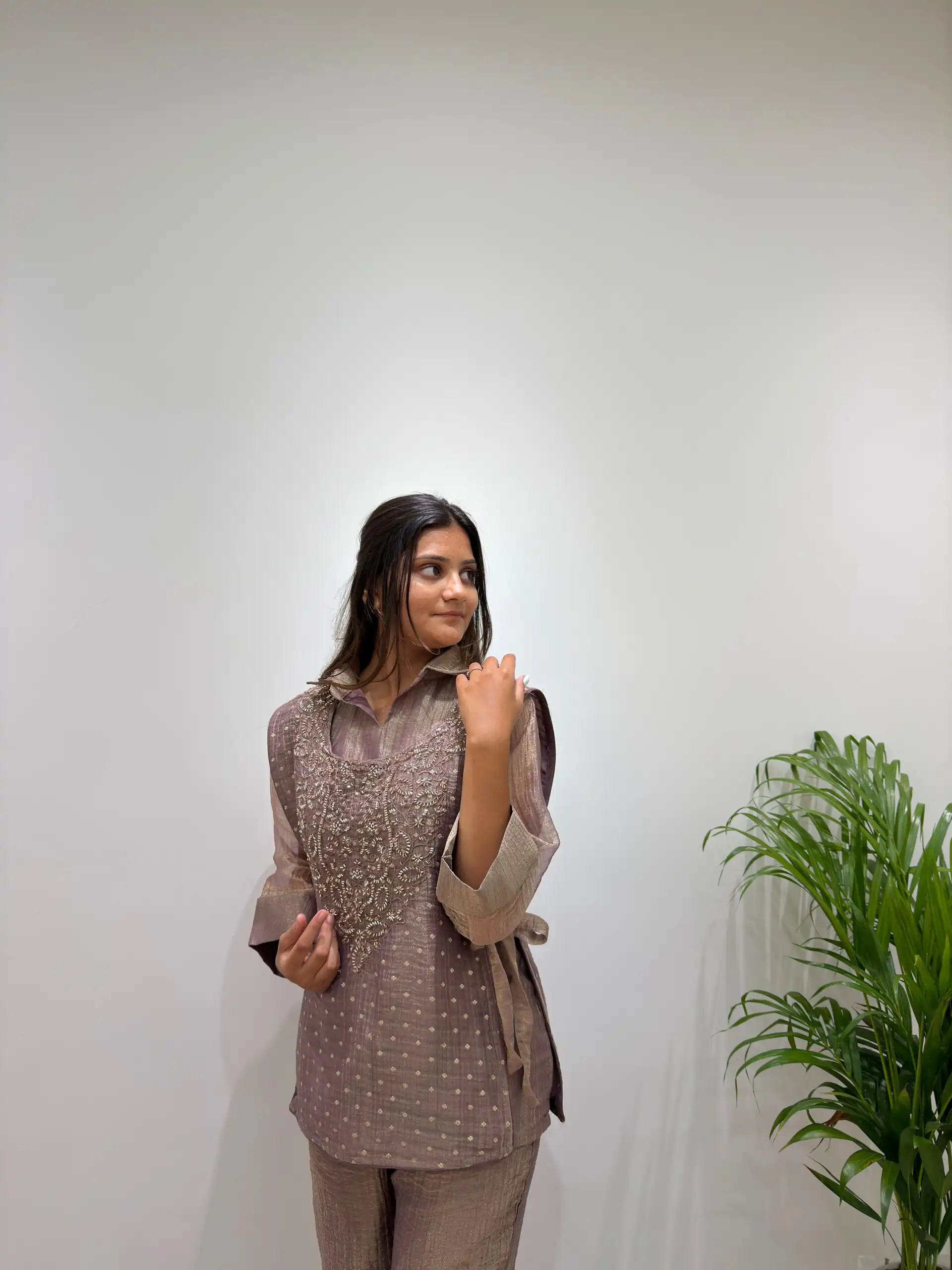 BE 484 Brown Colour | Brown Salsa Silk Kurti with Hand Work. Get it for ₹2199. Delivery 4-6 Working Days. Online Shop now. | Kurti, Bollywood Kurti, Creative Kurtis, Designer Kurti, Party Wear Kurti, Selfie Kurti