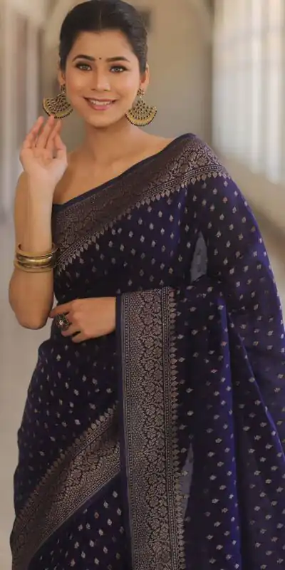 KPR 266 Dark Purple Soft Lichi Silk Cloth Saree Perfect for Wedding, Party, Family Gatherings, Sangeet, Ethnic Day – Festive Deal ₹1349. Delivery 4-6 Workin | Designer Sarees, Modern Digital sarees, Sarees, Bollywood Sarees, Creative Sarees, Embroidered Sarees, Ethnic Saree, Party Wear Sarees