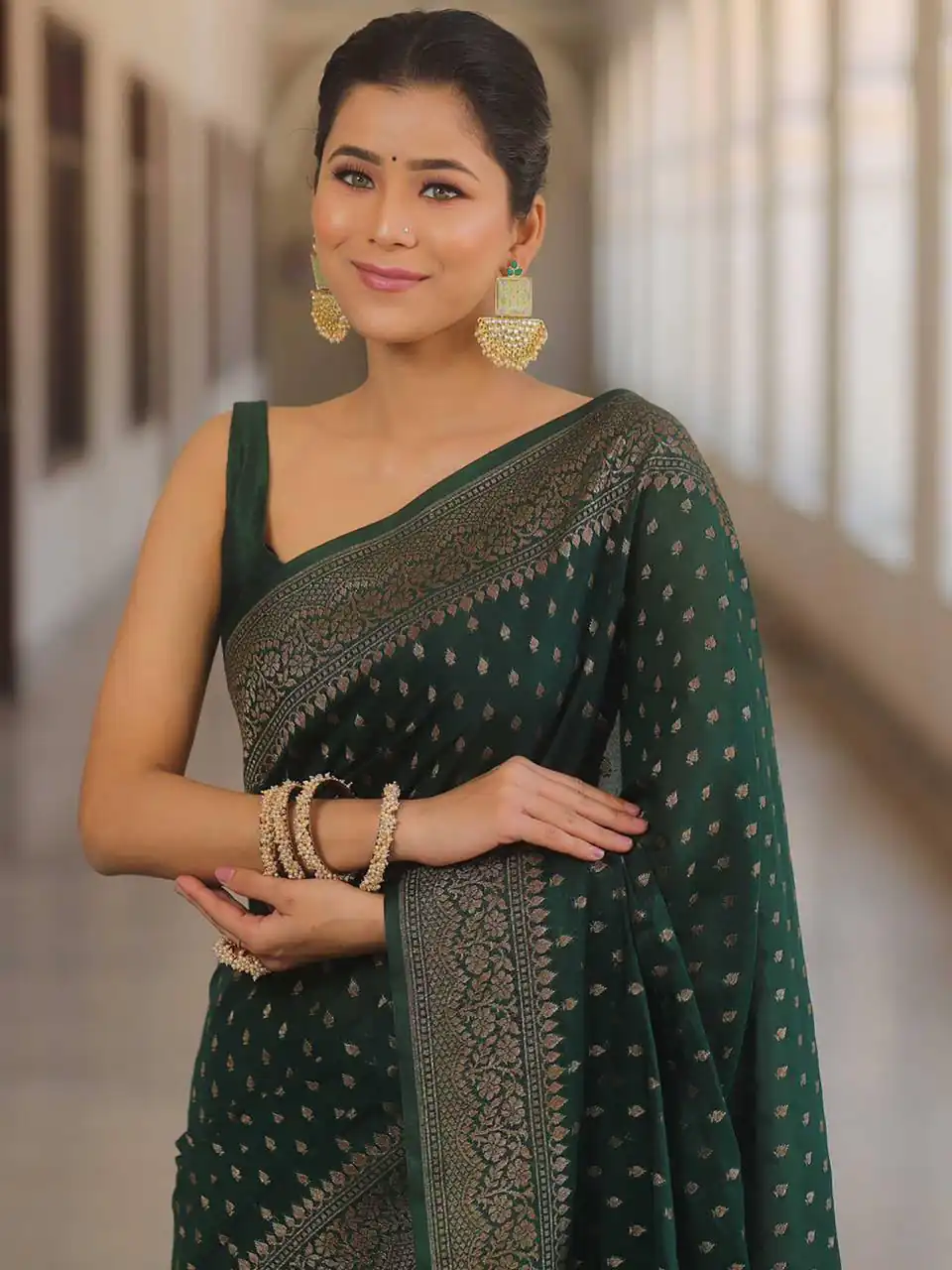 KPR 266 Green Soft Lichi Silk Cloth Saree Perfect for Wedding, Party, Family Gatherings, Sangeet, Ethnic Day – . Festive Deal ₹1349. Delivery 4-6 Workin | Designer Sarees, Modern Digital sarees, Sarees, Bollywood Sarees, Creative Sarees, Embroidered Sarees, Ethnic Saree, Party Wear Sarees