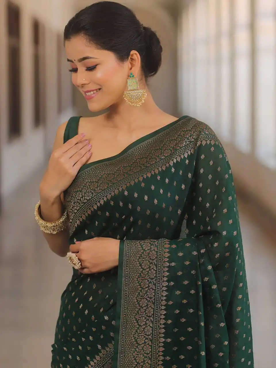 KPR 266 Green Soft Lichi Silk Cloth Saree Perfect for Wedding, Party, Family Gatherings, Sangeet, Ethnic Day – . Festive Deal ₹1349. Delivery 4-6 Workin | Designer Sarees, Modern Digital sarees, Sarees, Bollywood Sarees, Creative Sarees, Embroidered Sarees, Ethnic Saree, Party Wear Sarees