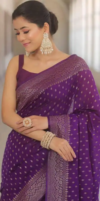 KPR 266 Purple Soft Lichi Silk Cloth Saree Perfect for Wedding, Party, Family Gatherings, Sangeet, Ethnic Day – . Festive Deal ₹1349. Delivery 4-6 Workin | Designer Sarees, Modern Digital sarees, Sarees, Bollywood Sarees, Creative Sarees, Embroidered Sarees, Ethnic Saree, Party Wear Sarees