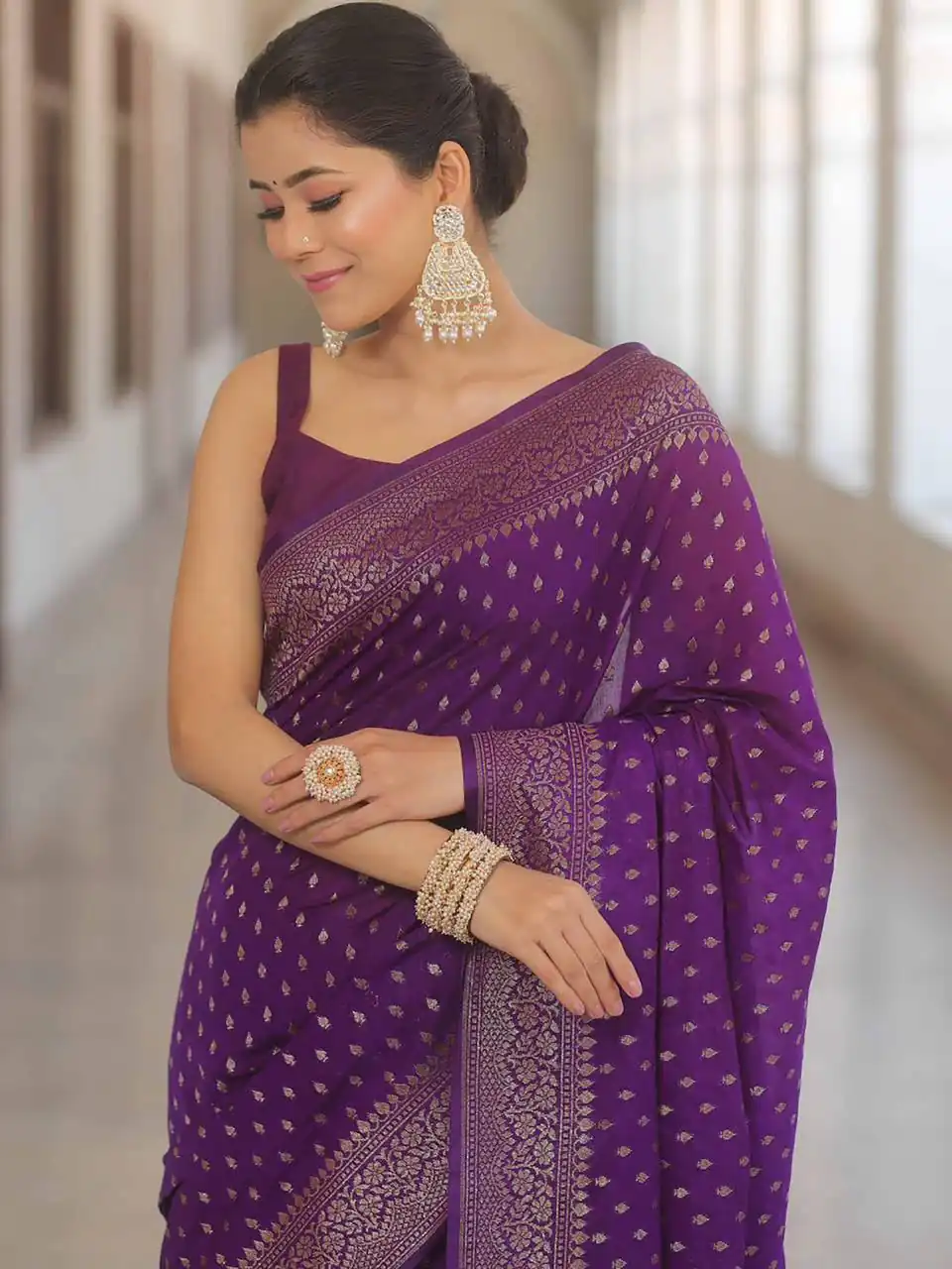 KPR 266 Purple Soft Lichi Silk Cloth Saree Perfect for Wedding, Party, Family Gatherings, Sangeet, Ethnic Day – . Festive Deal ₹1349. Delivery 4-6 Workin | Designer Sarees, Modern Digital sarees, Sarees, Bollywood Sarees, Creative Sarees, Embroidered Sarees, Ethnic Saree, Party Wear Sarees