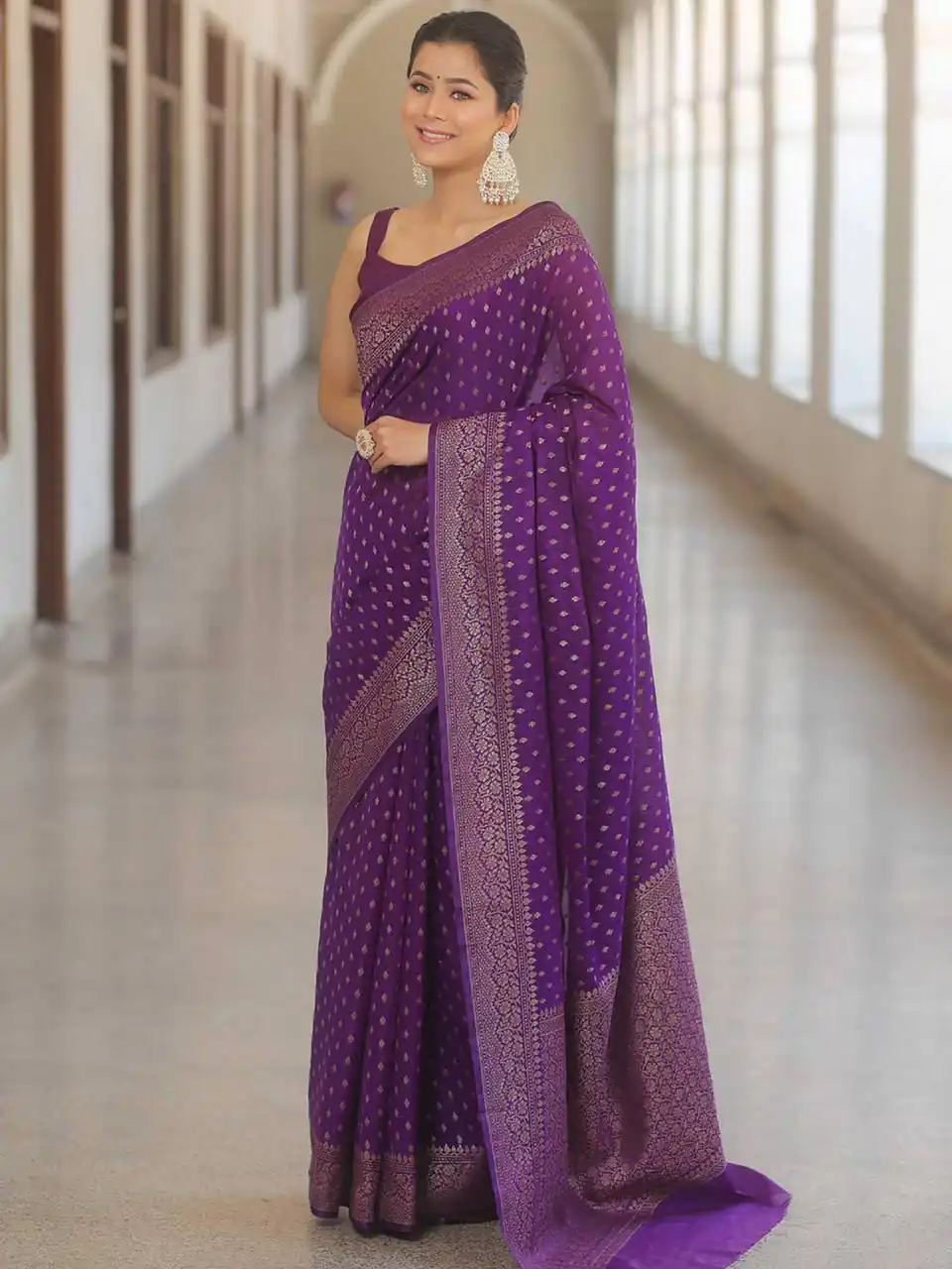 KPR 266 Purple Soft Lichi Silk Cloth Saree Perfect for Wedding, Party, Family Gatherings, Sangeet, Ethnic Day – . Festive Deal ₹1349. Delivery 4-6 Workin | Designer Sarees, Modern Digital sarees, Sarees, Bollywood Sarees, Creative Sarees, Embroidered Sarees, Ethnic Saree, Party Wear Sarees