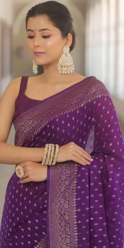 KPR 266 Purple Soft Lichi Silk Cloth Saree Perfect for Wedding, Party, Family Gatherings, Sangeet, Ethnic Day – . Festive Deal ₹1349. Delivery 4-6 Workin | Designer Sarees, Modern Digital sarees, Sarees, Bollywood Sarees, Creative Sarees, Embroidered Sarees, Ethnic Saree, Party Wear Sarees