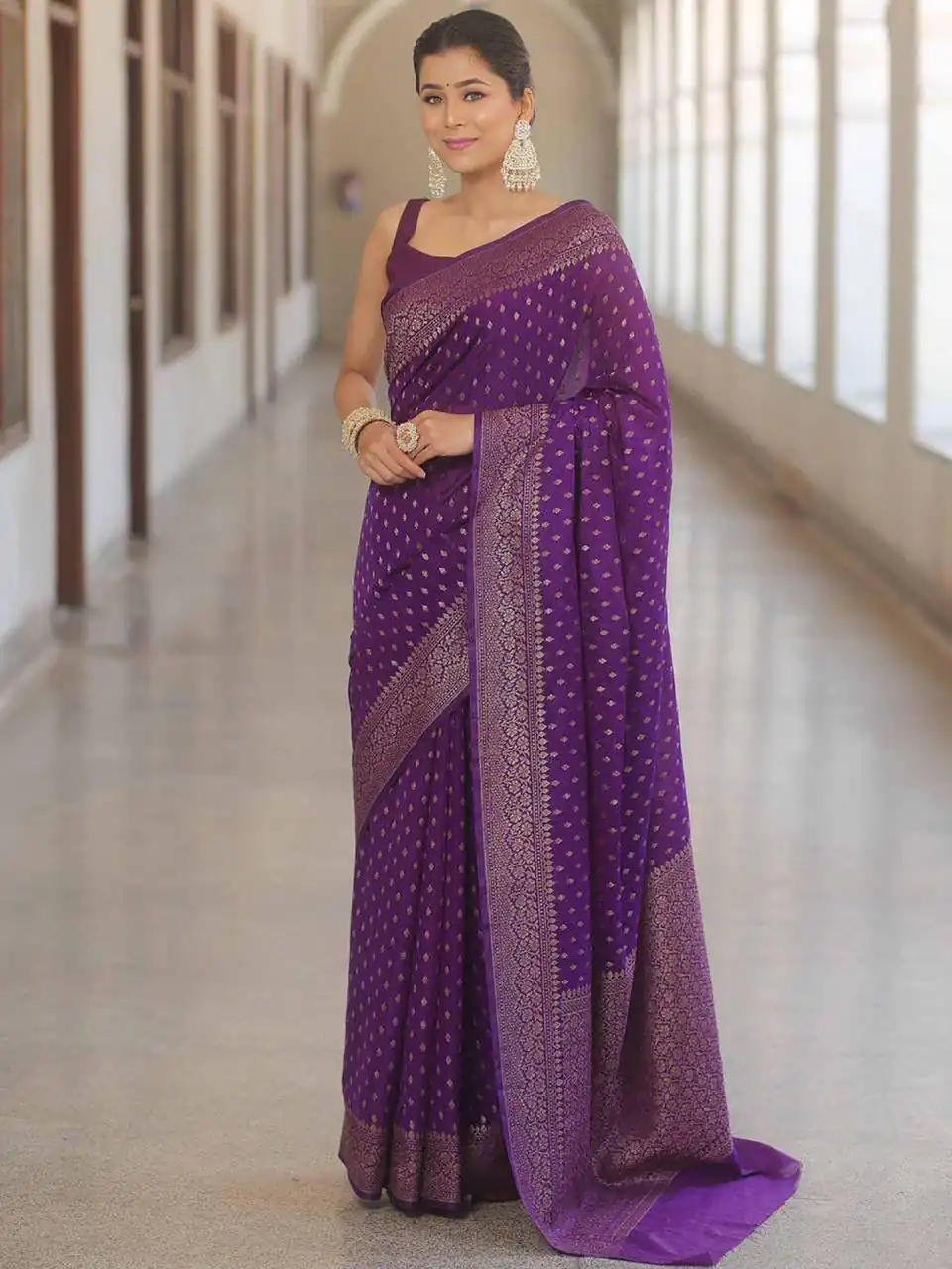 KPR 266 Purple Soft Lichi Silk Cloth Saree Perfect for Wedding, Party, Family Gatherings, Sangeet, Ethnic Day – . Festive Deal ₹1349. Delivery 4-6 Workin | Designer Sarees, Modern Digital sarees, Sarees, Bollywood Sarees, Creative Sarees, Embroidered Sarees, Ethnic Saree, Party Wear Sarees