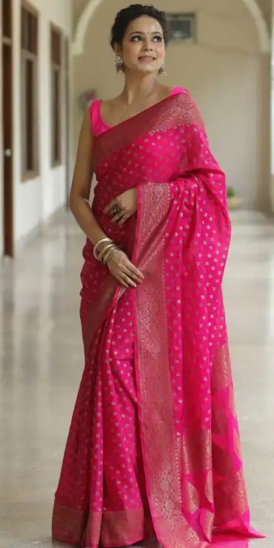 KPR 233 Pink in Soft Lichi Silk Lace Border & Lace Work Saree . Available at ₹1549 only. Delivery 4-6 Working Days. Shop now. | Designer Sarees, Modern Digital sarees, Sarees, Bollywood Sarees, Creative Sarees, Embroidered Sarees, Ethnic Saree, Party Wear Sarees