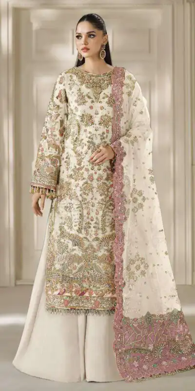 FC 1231 White Chiffon Salwar Suit with Embroidery Work & Sequins Work. Introductory Price ₹2949. Delivery 4-6 Working Days. Shop now. | Jump Suits, Salwar suit, Casual Suits, Creative suits, Designer Suits, Palazzo Suits, Party Wear Suits, Patiala Suits, Straight Suits