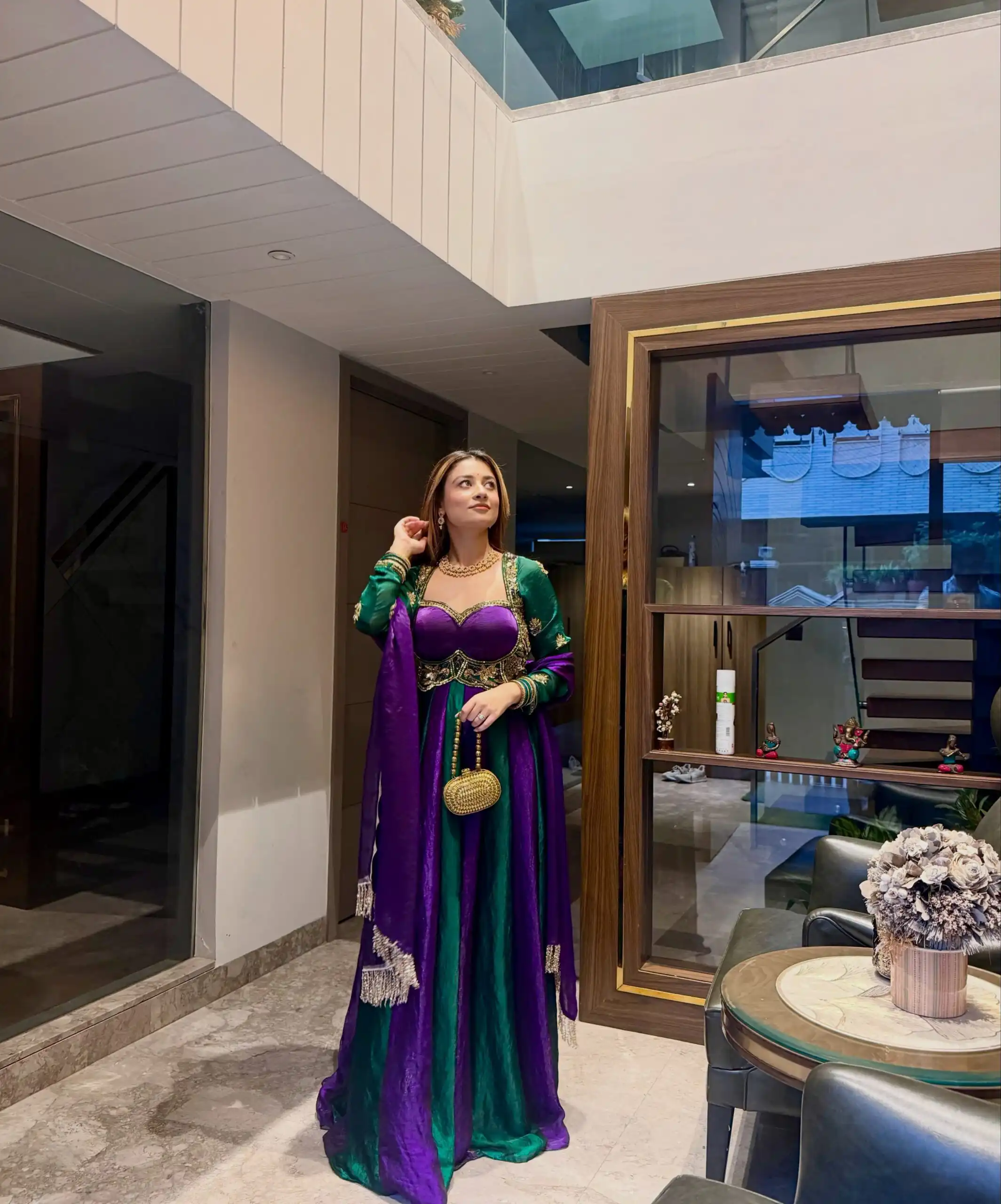 ZD 10025 Purple Fendy Silk Gown with Embroidery Work & Sequins Work. Special Price ₹2399. Delivery 4-6 Working Days. Shop now. | Gowns, Bollywood Gowns, Creative Gowns, Designer Gowns, Embroidered Gowns, Party Wear Gowns
