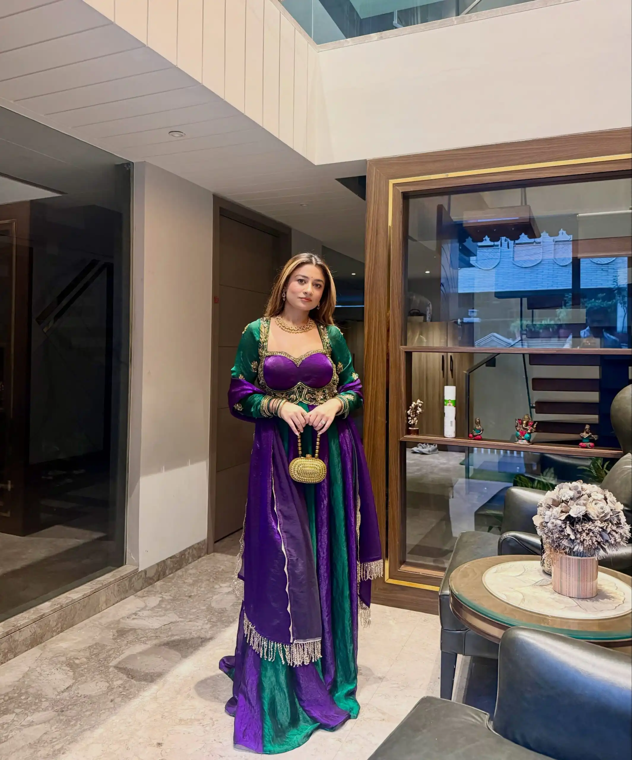 ZD 10025 Purple Fendy Silk Gown with Embroidery Work & Sequins Work. Special Price ₹2399. Delivery 4-6 Working Days. Shop now. | Gowns, Bollywood Gowns, Creative Gowns, Designer Gowns, Embroidered Gowns, Party Wear Gowns