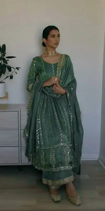 MD 3058 Teal in Color Natural Crepe Embroidery Work Salwar Suit . Affordable Price ₹2399. Delivery 4-6 Working Days. Shop now. | Jump Suits, Salwar suit, Casual Suits, Creative suits, Designer Suits, Palazzo Suits, Party Wear Suits, Patiala Suits, Straight Suits