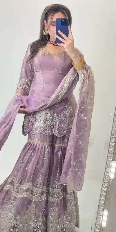 NF 1297 Lavender Fendy Silk Salwar Suitwith Embroidery Work & Lace Work. Now at just ₹2799. Delivery 4-6 Working Days. Shop now. | Jump Suits, Salwar suit, Casual Suits, Creative suits, Designer Suits, Palazzo Suits, Party Wear Suits, Patiala Suits, Straight Suits