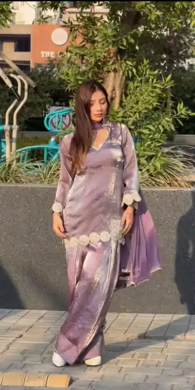 MF 545 Lavender Fendy Silk Salwar Suitwith Embroidery Work & Lace Work. Now at just ₹2099. Delivery 4-6 Working Days. Shop now. | Jump Suits, Salwar suit, Casual Suits, Creative suits, Designer Suits, Palazzo Suits, Party Wear Suits, Patiala Suits, Straight Suits