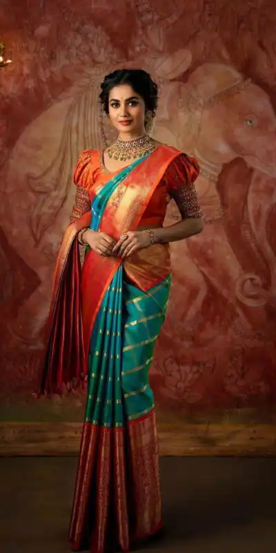 KPR 181 Teal Soft Lichi Silk Saree with Lace Work & Lace Border. Introductory Price ₹1649. Delivery 4-6 Working Days. Shop now. | Designer Sarees, Modern Digital sarees, Sarees, Bollywood Sarees, Creative Sarees, Embroidered Sarees, Ethnic Saree, Party Wear Sarees