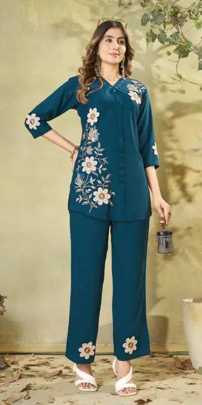 DIVA 161 Teal Colour Rayon Cotton Kurti with Embroidery Work. Introductory Price ₹1949. Delivery 4-6 Working Days. Shop now. | Kurti, Bollywood Kurti, Creative Kurtis, Designer Kurti, Party Wear Kurti, Selfie Kurti
