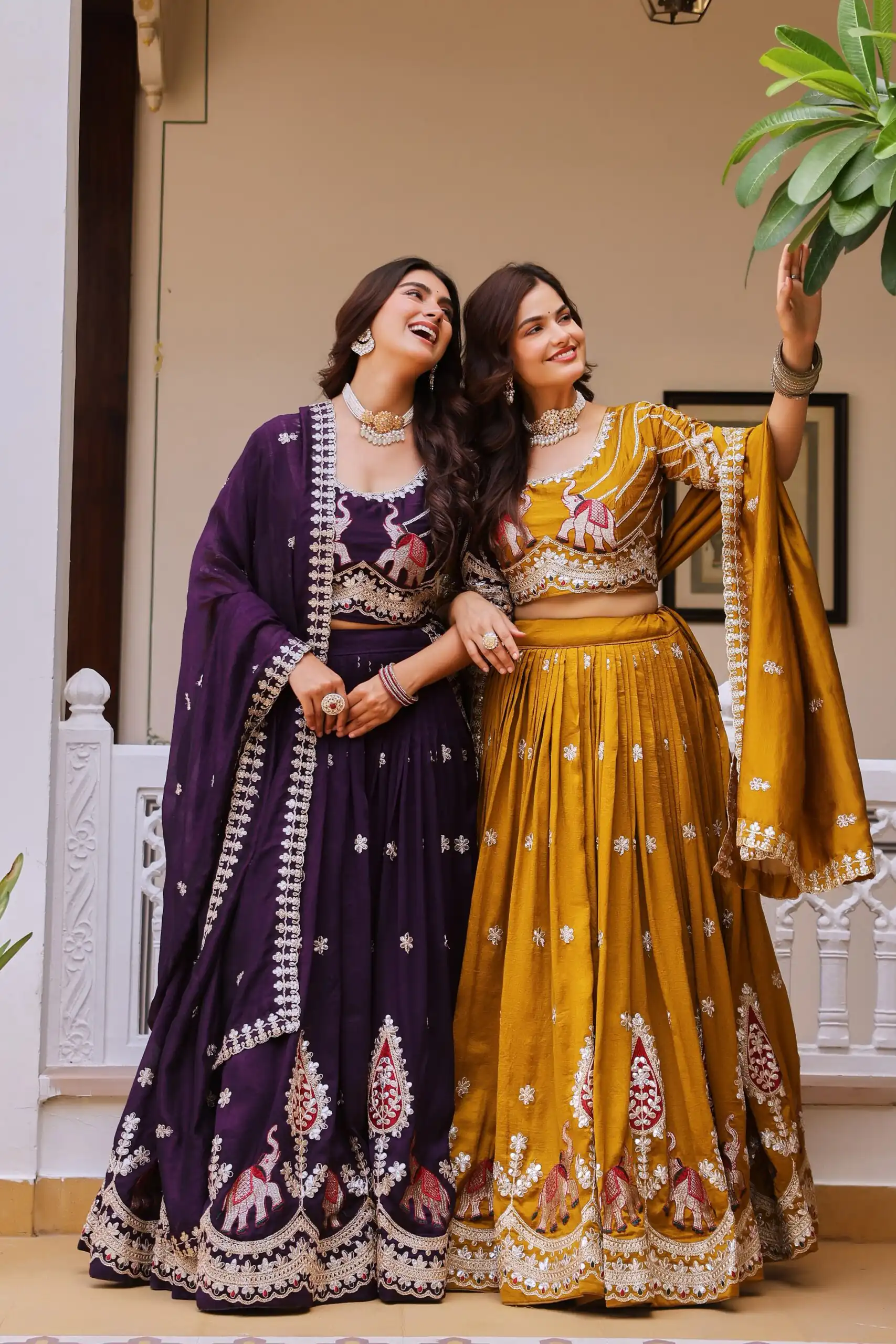 Fantastic Mustered Vichitra Sequence Work Lehenga Choli - Image 4