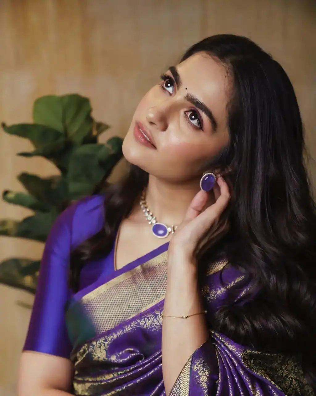 Simple Purple Soft Lichi Silk Rich Pallu Saree - Image 6