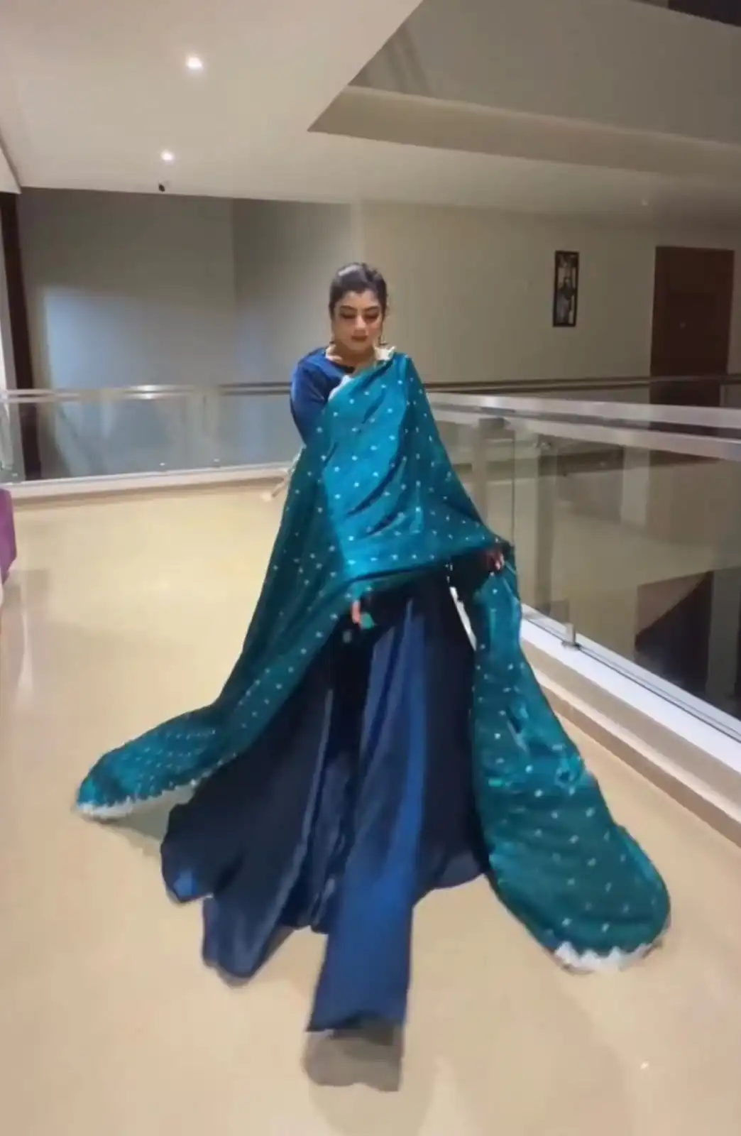 Unique Blue Fandy Crush Silk Sequins Work Salwar Suit