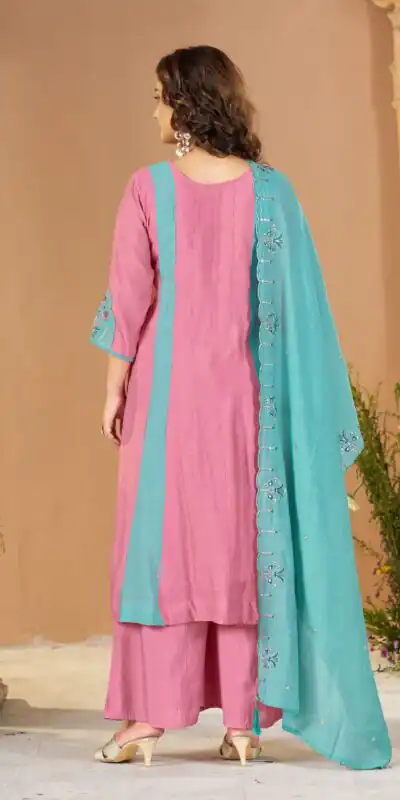DIVA 186 Pink Mal Chanderi Salwar Suit Perfect for Wedding, Party, Baisakhi, Housewarming, Sangeet – Introductory Price ₹2899. Delivery 4-6 Working D | Jump Suits, Salwar suit, Casual Suits, Creative suits, Designer Suits, Palazzo Suits, Party Wear Suits, Patiala Suits, Straight Suits