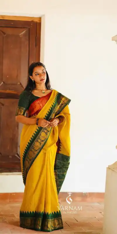KP 6058 Yellow Soft Lichi Silk Saree with Lace Work & Lace Border. Introductory Price ₹1749. Delivery 4-6 Working Days. Shop now. | Designer Sarees, Modern Digital sarees, Sarees, Bollywood Sarees, Creative Sarees, Embroidered Sarees, Ethnic Saree, Party Wear Sarees