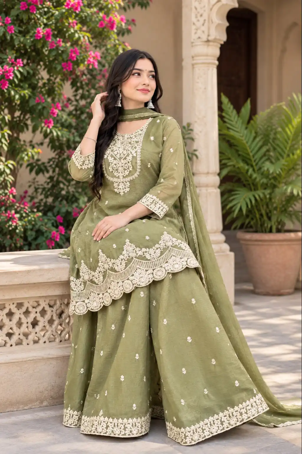 ND 5081 Pista Crunchy Silk Salwar Suit with Embroidery Work. Wedding, Party, Festive, Events Best Price ₹2399. Delivery 4-6 Working Days. Shop now. | Jump Suits, Salwar suit, Casual Suits, Creative suits, Designer Suits, Palazzo Suits, Party Wear Suits, Patiala Suits, Straight Suits