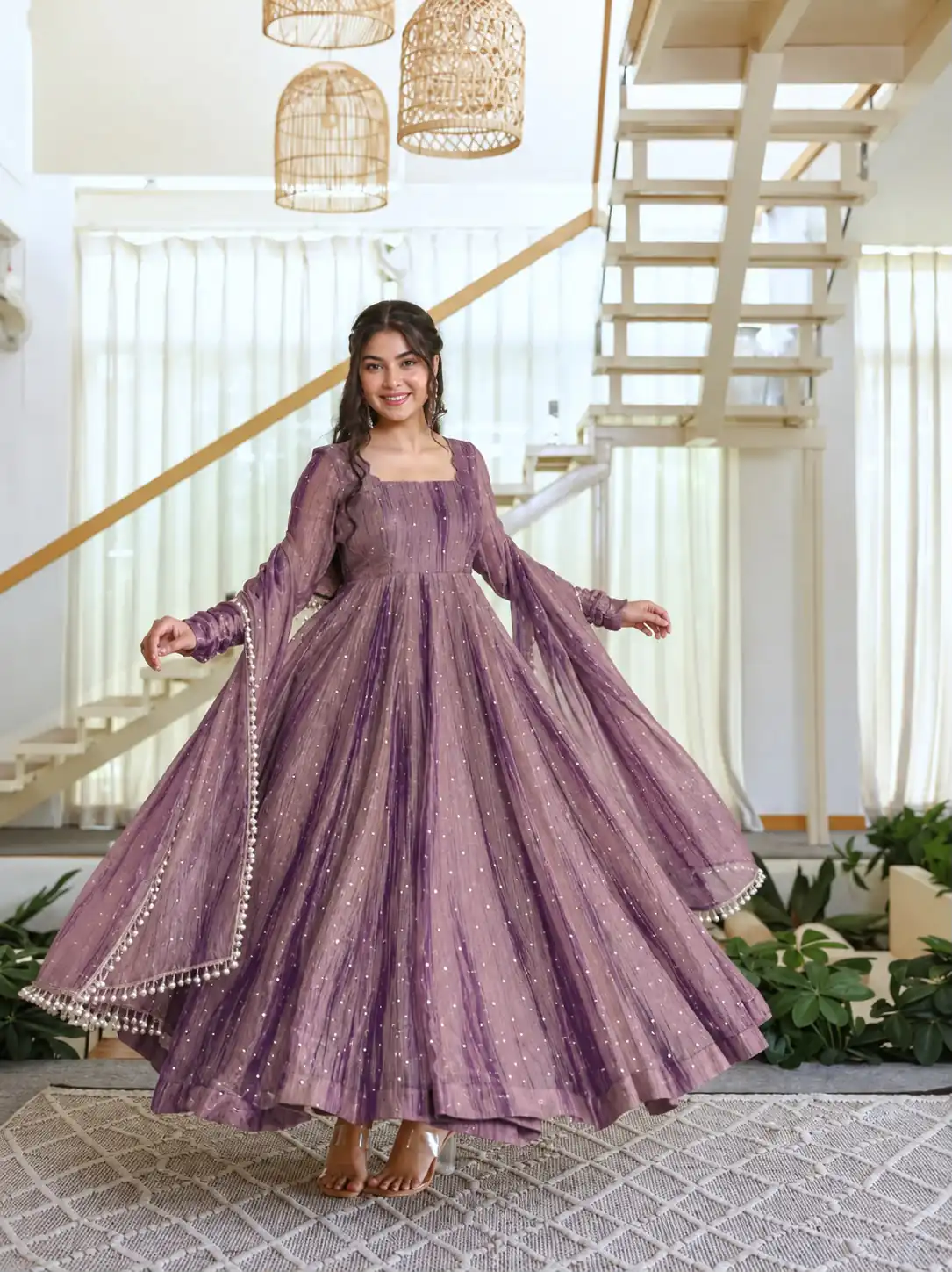 KD 1641 Lavender in Salsa Silk Embroidery Work & Sequins Work Gown . Get it for ₹2899. Delivery 4-6 Working Days. Online Shop now. | Gowns, Bollywood Gowns, Creative Gowns, Designer Gowns, Embroidered Gowns, Party Wear Gowns