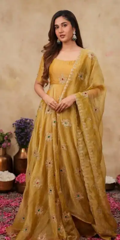 KD 1651 Mastered in Salsa Silk Embroidery Work & Sequins Work Gown . Get it for ₹2449. Delivery 4-6 Working Days. Online Shop now. | Gowns, Bollywood Gowns, Creative Gowns, Designer Gowns, Embroidered Gowns, Party Wear Gowns