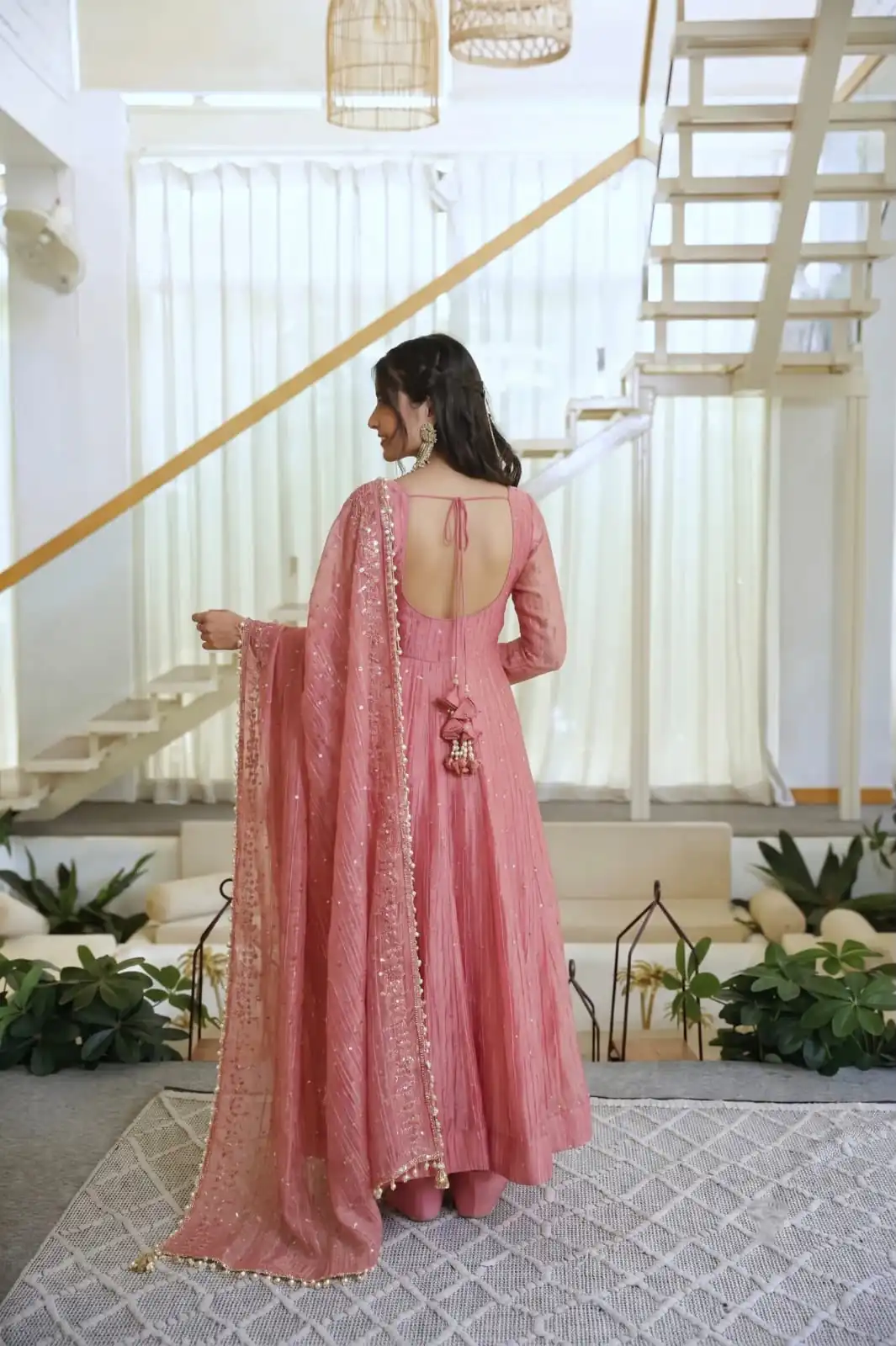 KD 1641 Peach in Salsa Silk Embroidery Work & Sequins Work Gown . Get it for ₹2899. Delivery 4-6 Working Days. Online Shop now. | Gowns, Bollywood Gowns, Creative Gowns, Designer Gowns, Embroidered Gowns, Party Wear Gowns