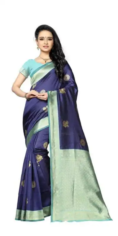 KPR 083 Blue Soft Lichi Silk Saree with Lace Work & Lace Border. Introductory Price ₹1649. Delivery 4-6 Working Days. Shop now. | Designer Sarees, Modern Digital sarees, Sarees, Bollywood Sarees, Creative Sarees, Embroidered Sarees, Ethnic Saree, Party Wear Sarees