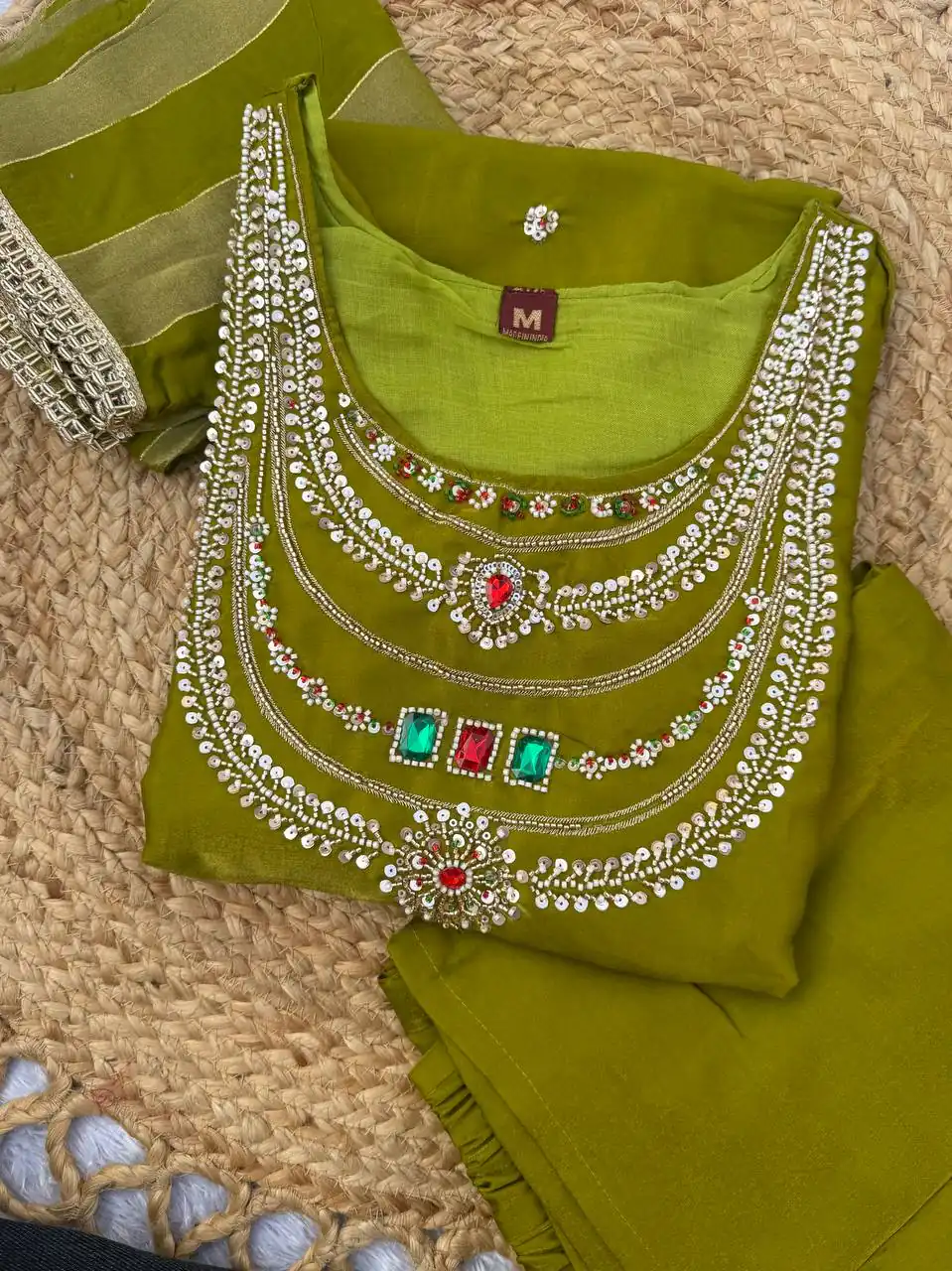 DIVA 188 Mehendi Glass Silk Salwar Suit Perfect for Wedding, Party, Durga Puja, Haldi, Makar Sankranti –Available at ₹2799 only. Delivery 4-6 Working Days | Jump Suits, Salwar suit, Casual Suits, Creative suits, Designer Suits, Palazzo Suits, Party Wear Suits, Patiala Suits, Straight Suits
