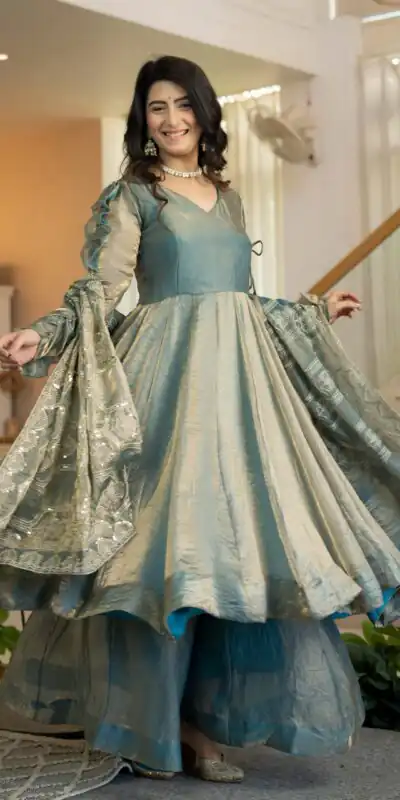 ND 5077 Teal in Color Fendy Silk Designer Work Salwar Suit . Introductory Price ₹2649. Delivery 4-6 Working Days. Shop now. | Jump Suits, Salwar suit, Casual Suits, Creative suits, Designer Suits, Palazzo Suits, Party Wear Suits, Patiala Suits, Straight Suits