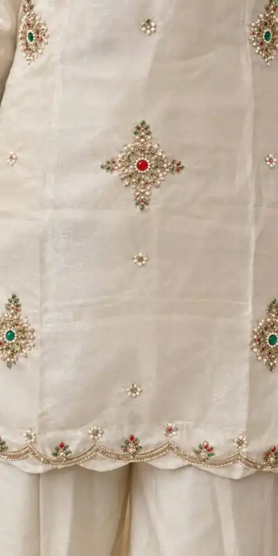 DIVA 188 White Glass Silk Salwar Suit Perfect for Wedding, Party, Durga Puja, Haldi, Makar Sankranti –Available at ₹2799 only. Delivery 4-6 Working Days | Jump Suits, Salwar suit, Casual Suits, Creative suits, Designer Suits, Palazzo Suits, Party Wear Suits, Patiala Suits, Straight Suits