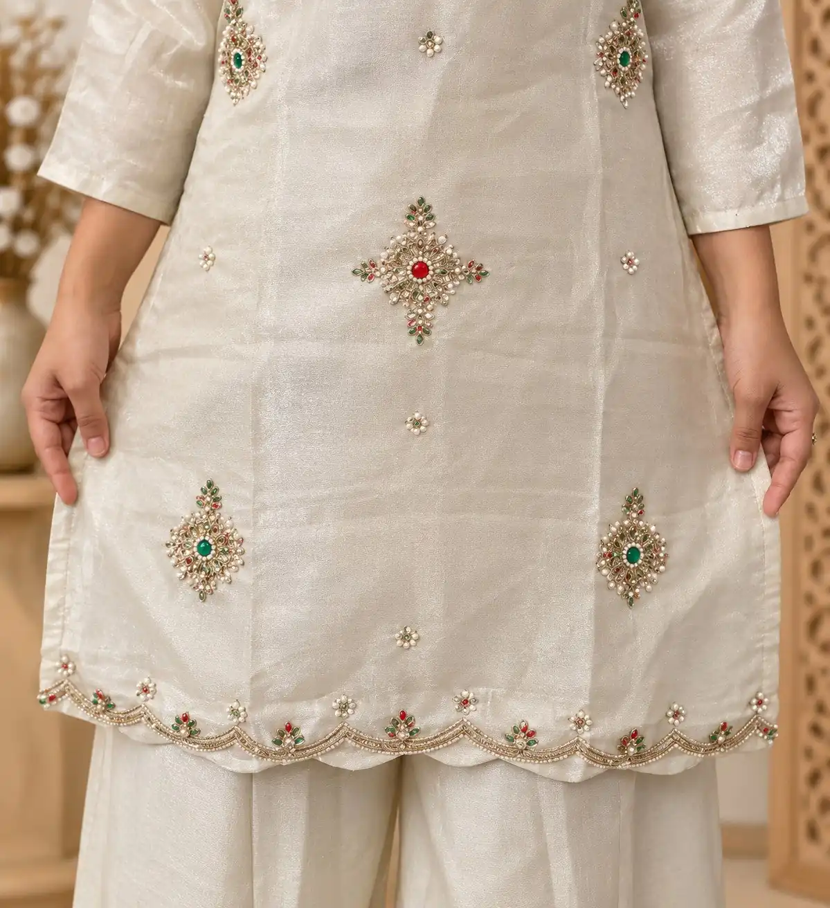 DIVA 188 White Glass Silk Salwar Suit Perfect for Wedding, Party, Durga Puja, Haldi, Makar Sankranti –Available at ₹2799 only. Delivery 4-6 Working Days | Jump Suits, Salwar suit, Casual Suits, Creative suits, Designer Suits, Palazzo Suits, Party Wear Suits, Patiala Suits, Straight Suits