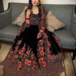 Women's Black Color Full Sequence Diamond Work Party Wear Gown