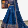 Elegant Blue Color Embroidery Sequence Work?Festive Lehenga Choli