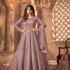 Beautiful Brown Color Sequence With Embroidery Work Gown
