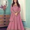 Gorgeous Peach Color Georgette With Sequence Work Gown