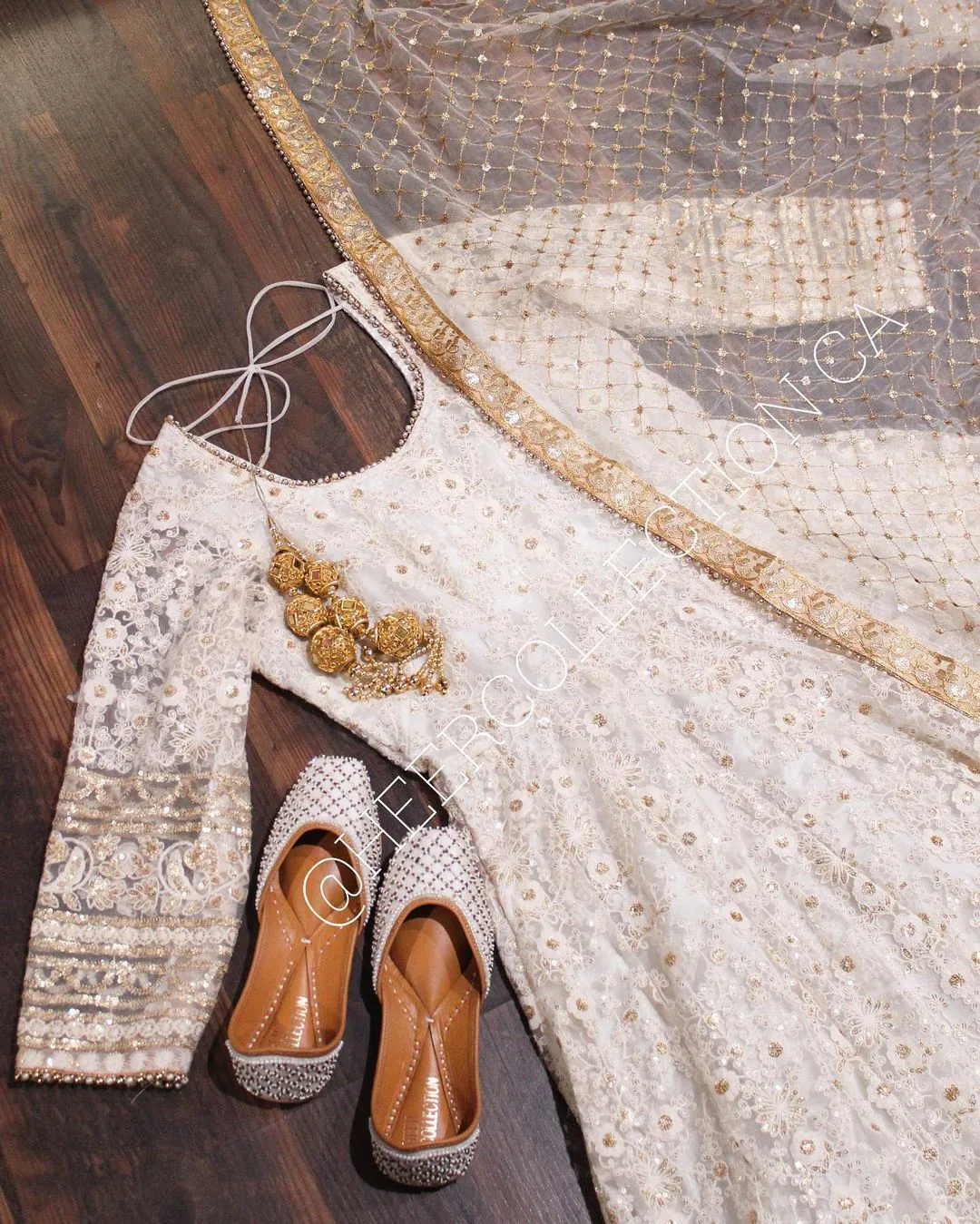 Impressive White Color Embroidery With Sequence Work Gown - Image 3