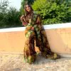 Amazing Coffee Color Printed Manipuri Silk Saree