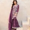 Artful Wine Color Heavy Georgette Embroidered Work Sharara Suit