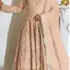 Dreamy Peach Color Heavy Net with sequence And Embroidery Work Anarkali Suit