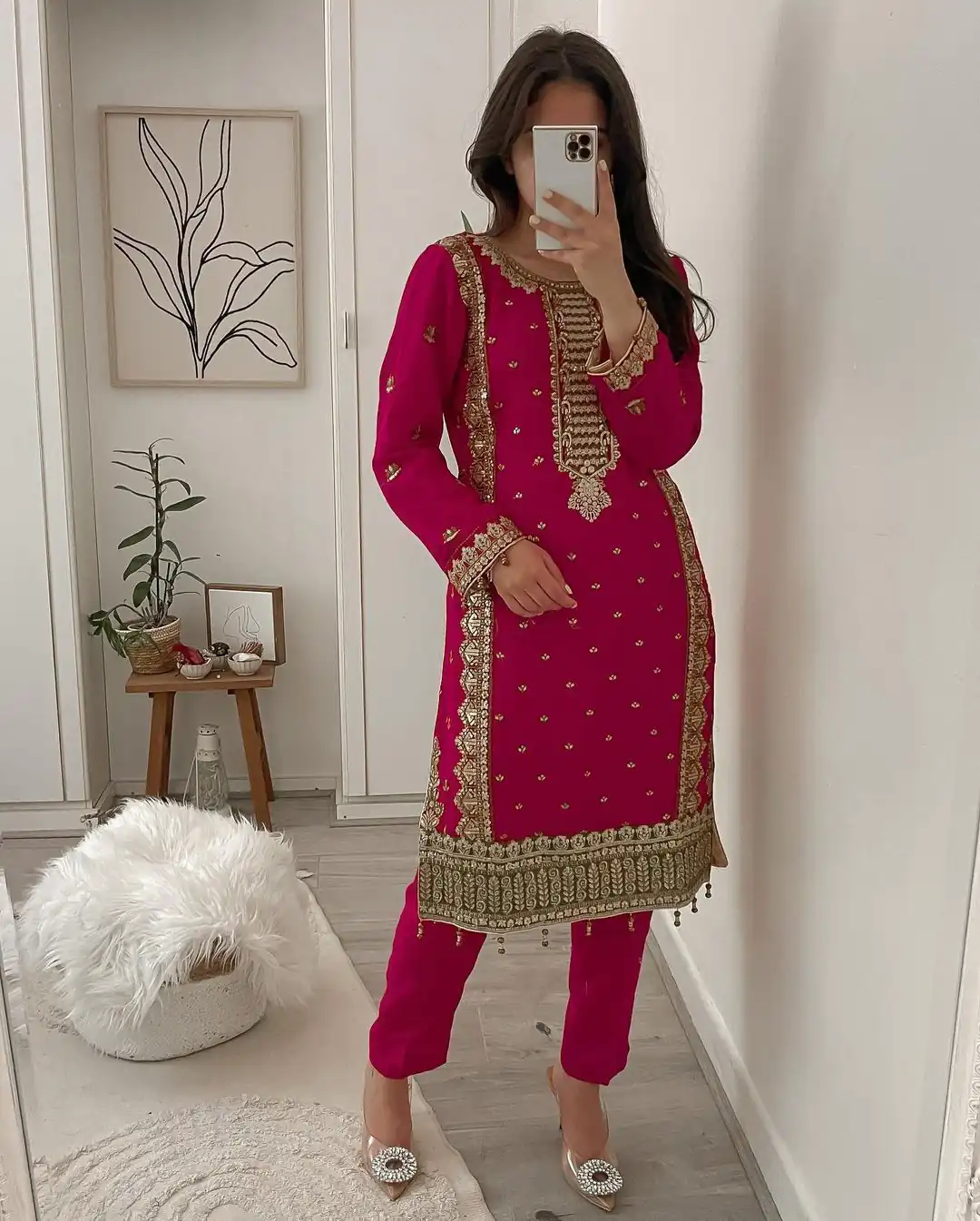 Dreamy Red Color Georgette With Heavy Embroidery Sequence Work Party Wear Top