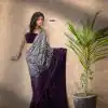 Wine Heavy 60 Gram Georgette Sequins Saree