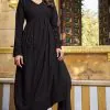 Grand Look Black Color Heavy Rayon with Schiffli Work Kurti