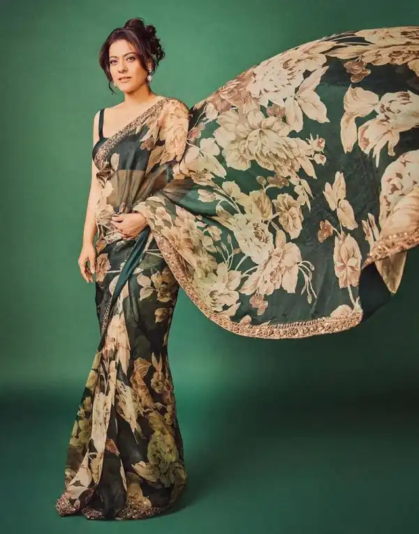 Mesmerizing Green Color Premium Georgette Digital Printed Saree