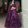 Exclusive Purple Color Rajwadi Chanderi Silk Lehenga Choli