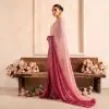 Pretty Baby Pink Color Sequins Embrodery Work Saree
